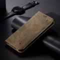 Luxury Retro Slim Leather Flip Cover For Apple iPhone 14 Pro Max Case Wallet Card Stand Magnetic Book Cover. 
