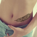 Black Tattoo Sticker Vintage Datura Flower Tattoo Sticker Waterproof Long Lasting Body Art Tattoo Sticker. 