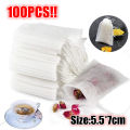 100X Tea Bags Food grade Empty Scented Tea Bags Infuser Seal Filter Paper. 