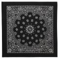 New Unisex Fashion Hip Hop 100% Cotton Bandana Square Scarf 55cm*55cm Black 2025 Paisley Headband Printed For Women/Men/Boys/Girls. 