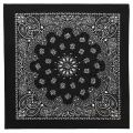 New Unisex Fashion Hip Hop 100% Cotton Bandana Square Scarf 55cm*55cm Black 2025 Paisley Headband Printed For Women/Men/Boys/Girls. 
