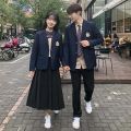 Business Attire Summer Suit British College Style Korean Style Long Sleeve Suit Long Dress Sports Meeting High School Student Graduation School Uniform. 