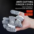 【HOT】 10Pcs Anti-Cut Finger Cover Finger Protector Sleeve Level 5 High-Strength Safety Flexible Anti Cut Fingertip Gloves Kitchen Tool. 