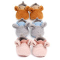 Cartoon Bear Baby Shoes - Warm Winter Velvet Shoes. 