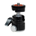 Mini Ball Head Tripod Head with Universal 3/8 Inch Screw Mounts for DSLR Cameras Flash Tripod Monopod Fill Light Easy to Use. 