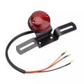 Motopart 12V Round Red Motorcycle Brake Tail Light for Bobber Chopper Cafe Racer ATVS. 