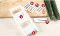 5 In 1 Vegetable Grater Slicing Replaceable Disk Vegetable Cutter Multifunctional Adjustable Carrot Grater Onion Dicer. 