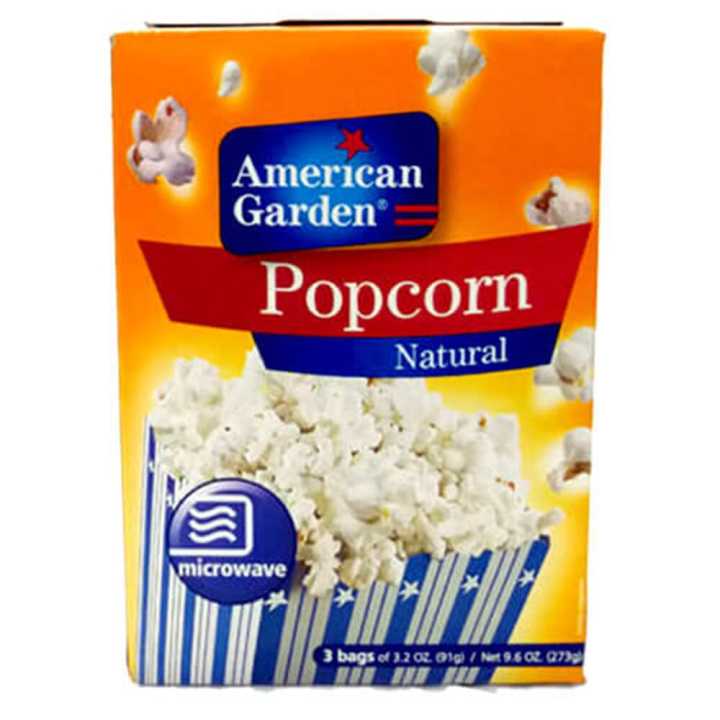 American Garden Popcorn Natural (Microwave) 3 Bags