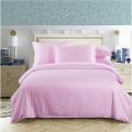 Original Self Striped Bedsheet - Pastel Pink. 