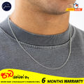 Glamon 2mm Stainless Steel Cuban Link Chain Necklace for Men and Women High Quality silver chain for men necklace mala boys. 