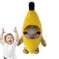 【Wildfolk Studio】Banana Cat Plush Toy Stuffed Animal Crying Cat Doll Pendant Keyring Meme Banana Cat Boys Girls Soft Toys Children Birthday Gifts. 
