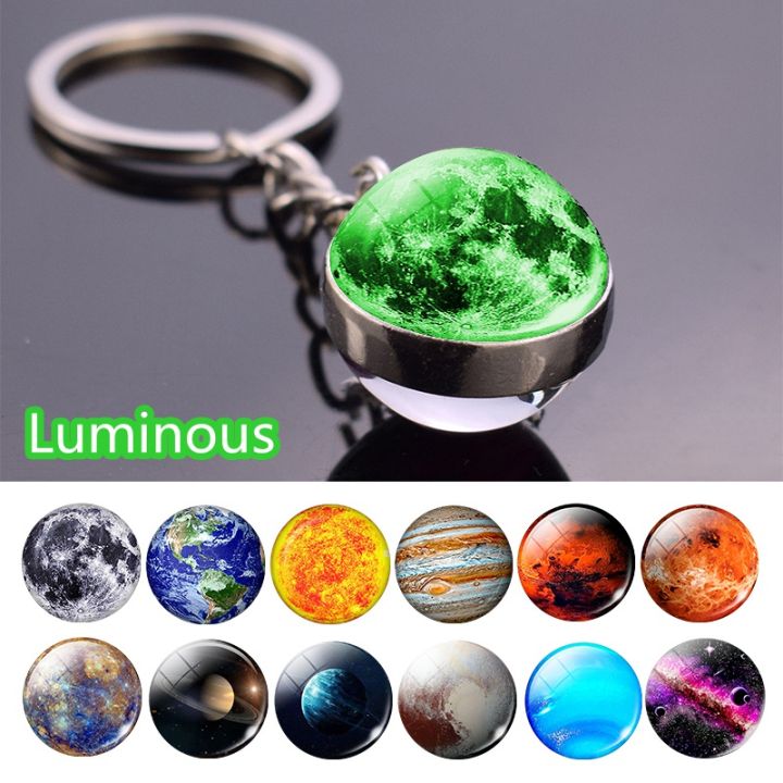 Glow In The Dark Solar System Planet Keyring Galaxy Nebula Luminous ...