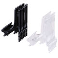 12Pcs Display Stand Easel Plate Holder Picture Photo Art Plastic Foldable Dounp. 