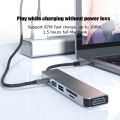 GOOJODOQ USB HUB HDMI USB Type C 6-In-1 Hub 6 Ports PD 87W Charging 2 Ports USB 3.0 4K HD TF Card SD Card Micro Card Reader High Speed Adapter Type C 3.0 Splitter USB C HUB for MacBook Pro. 
