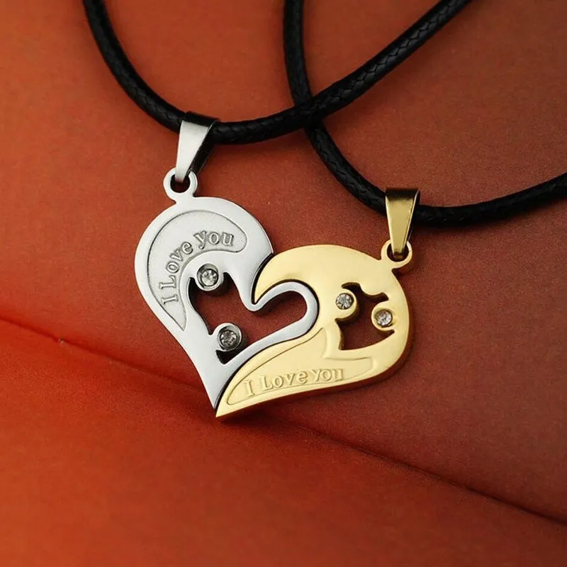 小物 Love jewelry LTATA】 1 pair Fashion Couple Heart Shape I Love You Pendant