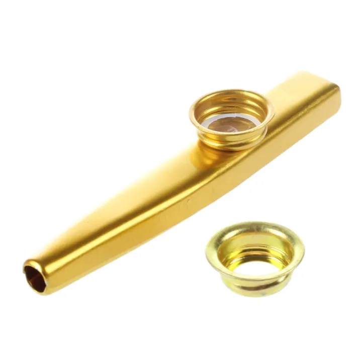 Metal%20Kazoo%20Flute%20Mouth%20Music%20Instrument%20Harmonica%20Practical%20Golden%20-%20Image%204