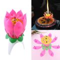 Music Candle for Birthday Cake Lotus Flower Candle. 
