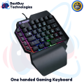 F6 Wired Gaming Keyboard with LED Backlight 39 Keys One handed Keyboard. 