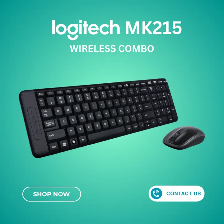 Mk215 Logitech MK215 Wireless Keyboard and Mouse Genuine Combo 3 Year ...