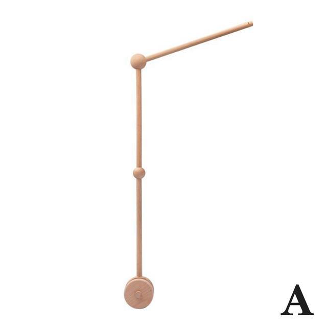 【Folio & Light】Baby Wooden Bed Bell Bracket Cartoon Bear Crib Stand Mobile Hanging Rattles Toy Holder Arm Bracket Crib Decor