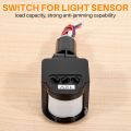 【Fast-selling】 Outdoor 12V Automatic Infrared PIR Motion Sensor Switch for LED Light, Black. 