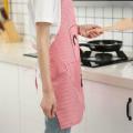 【BestGO】Unisex Apron with Pockets Cartoon Cute Bear Stripe Printed Kitchen Cooking Baking Apron. 