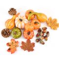 NYT Fake Artificial Mini Pumpkin Gourd Acorn Berries Maple Leaf Foam Pumpkin For 50Pcs Halloween Thanksgiving Decorations. 