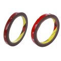 2 Pcs Strong Permanent Double Sided Super Sticky Foam Tape Roll for Vehicle Car, Red 10MMx3M & 12MMx3M. 