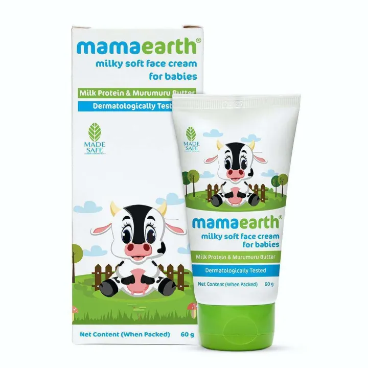 Mamaearth Milky Soft Face Cream With Milk protein & Murumuru Butter for Babies, 60g