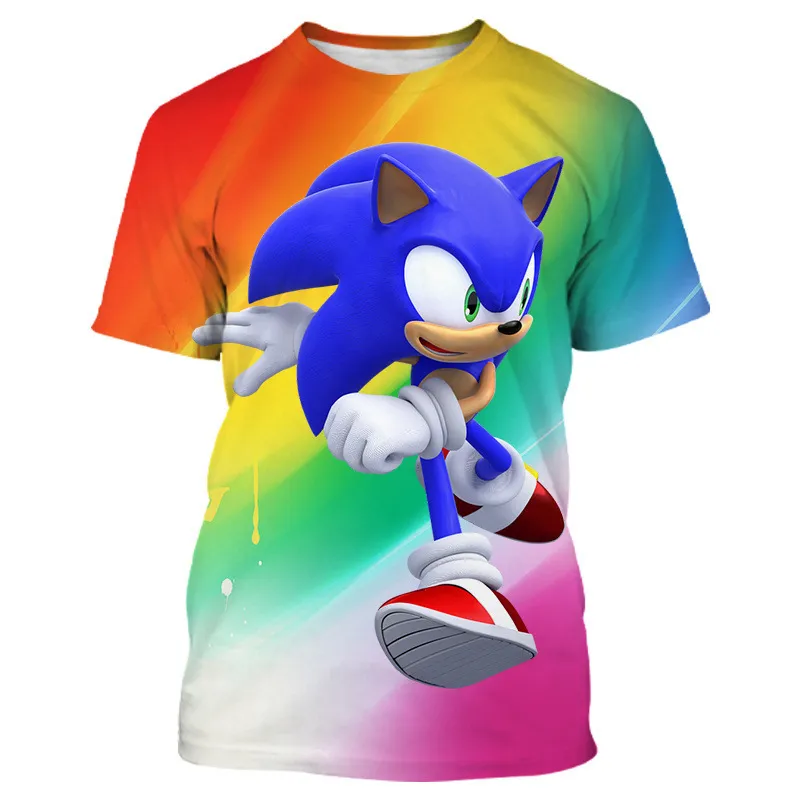 2023 new hot sale Sonic graphic t shirts summer fashion casual