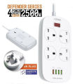 LDNIO 4 AC Outlets Universal Power Strip SC4407 Power Socket with 4 USB - UK PLUG. 