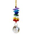 Rainbow Glass Crystal Garland Strands Chakra Beads Prisms Suncatcher Chandelier Crystal Ball Replacement Car Pendant Hanging. 