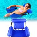 Inflatable Foldable Floating Row Backrest Air Mattresses Bed Beach Swimming Pool Water Sports Lounger float Chair Hammock Mat. 