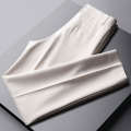 Han Shu Spring and Autumn High-End Draping Suit Pants Men's Summer Straight Slim Fit Trousers Casual Suit Pants Formal Wear Cropped Pants. 