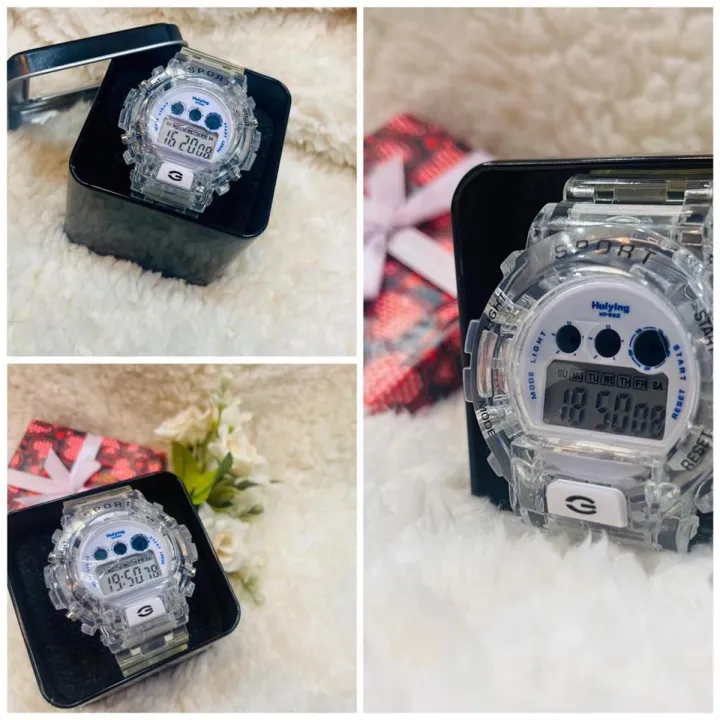 Cool unisex Watches  Fashion Transparent Strap Digital Wristwatch watch for men and women