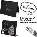 Mini L-shaped Desktop Sign Price Tag Holder Small Chalkboard Plastic Party Desktop Display Food Display Stand Message Board Sign. 