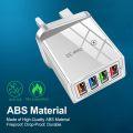 4 Ports Mobile Phone Charger Fast Charging Adapter Mini Portable USB Charging for Mobile Cell Phone Chargers Wall Adapters. 
