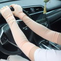 Summer Sun Protection Ice Silk Sleeves Nylon Solid Color Cycling Hiking UV Protection Arm Sleeves. 