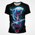 Shark Thon Graphic T Shirt for Men Deep Sea Animals 3D Fashion Printed T-shirt Summer Women Clothes Tee Kids Tops Customized. 