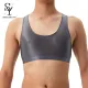 Sunnyheart Men Round Neck Vest Men's Silky Glossy Tank Top S veless Raceack O-neck Solid Color Skinny Smooth Surface Shirt Breathable Men Vest. 