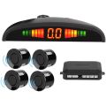 【WHITE】 Car Parktronic LED Parking Sensor With 4 Sensor Reverse Monitor Display. 