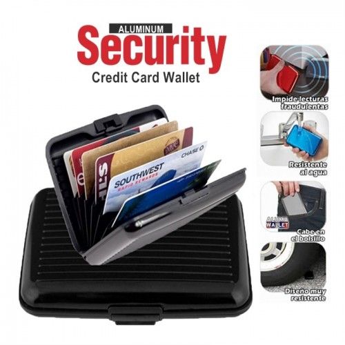 Secure Aluminum Wallet Infrared Blocker Card Holder 1 PC ATM Card Holder