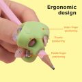 Universal Simple Three-fingers Ergonomic Design Writing Pencil Pen Holder Lightweight TPR Pen Aid Grip Children Student Posture Correction Device. 