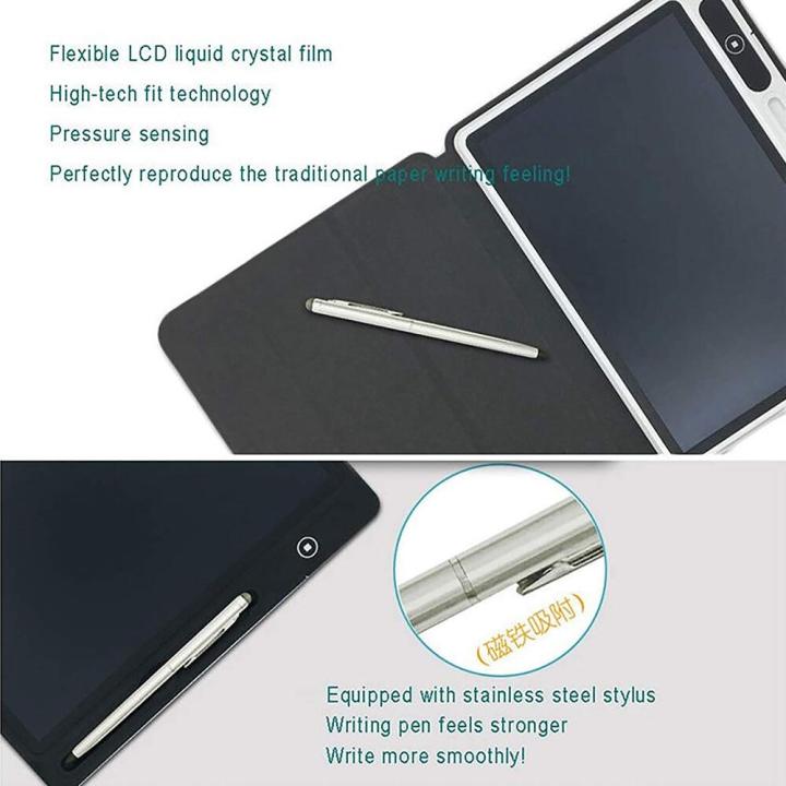 10.1%20Inch%20LCD%20Screen%20Handwriting%20Board%20with%20Case%20Electronic%20Notepad%20with%20Leather%20Case%20Electronic%20Drawing%20Tablet%20for%20Work%20Study%20-%20Image%203