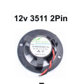 12v 3511 2Pin Round Mini Graphics Card Cooler Fan Video Card Cooling Fan Heat Sink CPU GPU Cooler Fan Brushless fan S-1-74-400 L. 