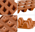 Silicone Moulds for Melting Chocolate, Square Shape Chocolate Candy Ice Cube Easy to Clean Baking Supplies. 