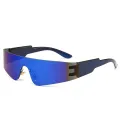 ZEBF-2000S Aesthetic Y2K Sunglasses Men One Piece Sports Sun Glasses Women Vintage Wrap Around Shades Fashion Punk Eyewear. 