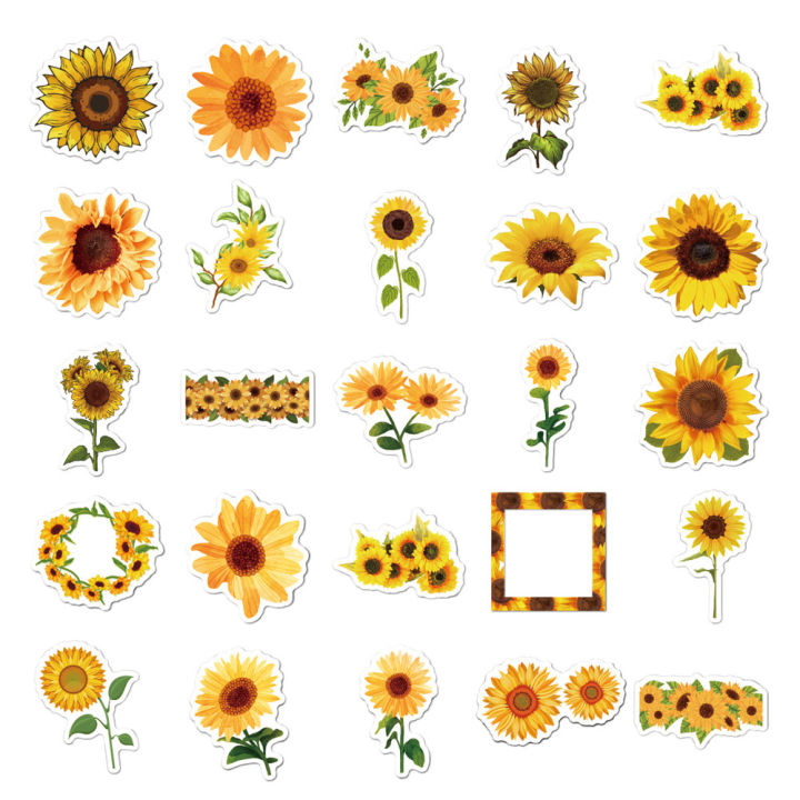 50pcs%20Sunflower%20Graffiti%20Stickers%20DIY%20Travel%20Luggage%20Phone%20Guitar%20Laptop%20Fridge%20Cartoon%20Decal%20Sticker%20Bottle%20Cup%20Sticker%20Stationery%20Sticker%20-%20Image%203
