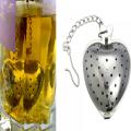 Cute Stainless Steel Heart Shaped Tea Infuser Strainer Filter Herb Steeper Hook. 