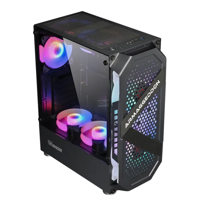 Armaggeddon Tritron PRO 200 ATX PC Gaming Casing with Free ARGB Fan